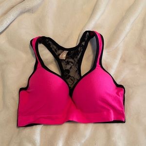 Pink padded bra